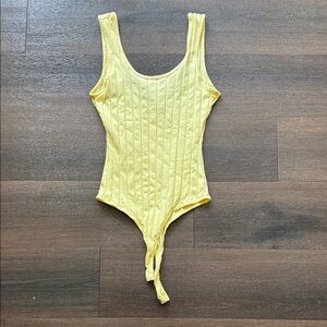Sunny Yellow Ribbed Bodysuit